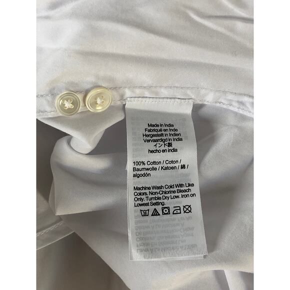 Madewell Relaxed Button Up Top Long Sleeve Shirt Eyelet White NWT Medium - Picture 7 of 8